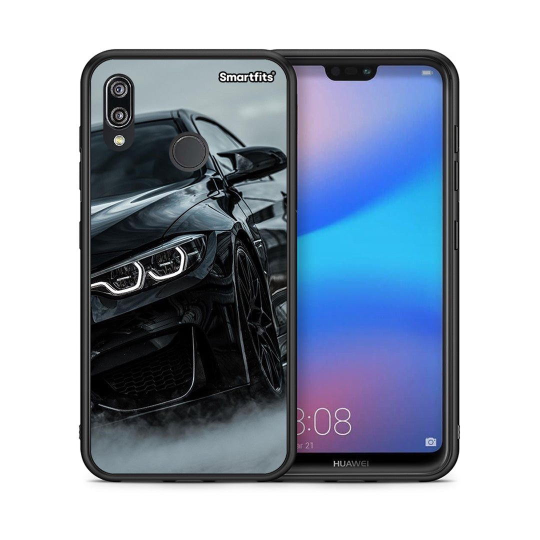 Θήκη Huawei P20 Lite Black BMW από τη Smartfits με σχέδιο στο πίσω μέρος και μαύρο περίβλημα | Huawei P20 Lite Black BMW case with colorful back and black bezels