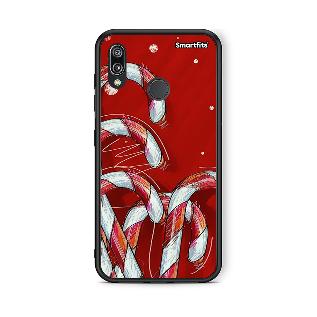 Huawei P20 Lite Candy Cane θήκη από τη Smartfits με σχέδιο στο πίσω μέρος και μαύρο περίβλημα | Smartphone case with colorful back and black bezels by Smartfits