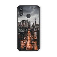 Thumbnail for Huawei P20 Lite City Lights θήκη από τη Smartfits με σχέδιο στο πίσω μέρος και μαύρο περίβλημα | Smartphone case with colorful back and black bezels by Smartfits