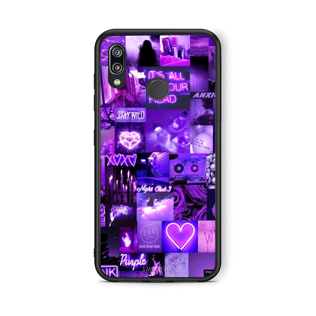 Huawei P20 Lite Collage Stay Wild Θήκη Αγίου Βαλεντίνου από τη Smartfits με σχέδιο στο πίσω μέρος και μαύρο περίβλημα | Smartphone case with colorful back and black bezels by Smartfits