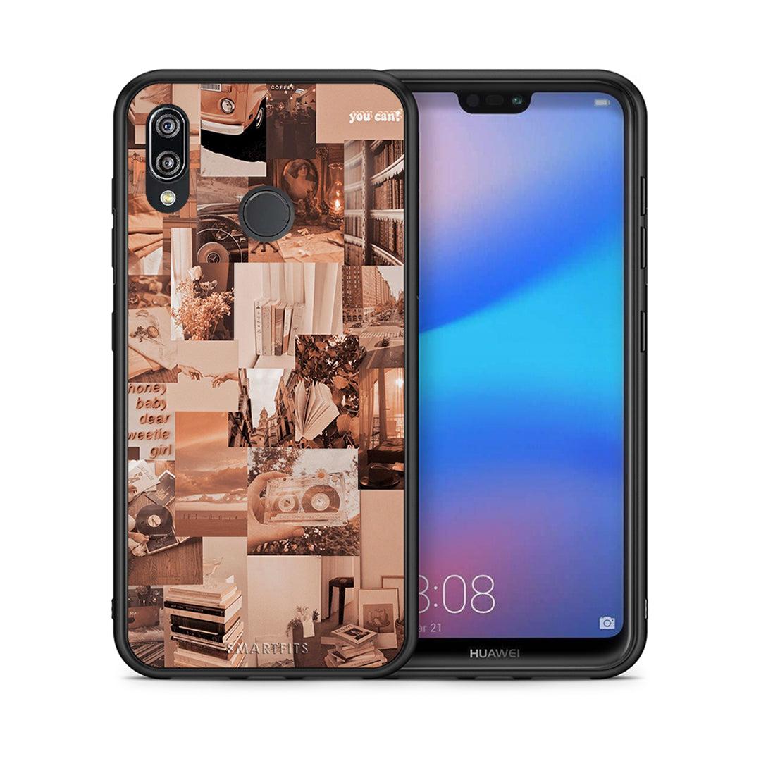 Θήκη Αγίου Βαλεντίνου Huawei P20 Lite Collage You Can από τη Smartfits με σχέδιο στο πίσω μέρος και μαύρο περίβλημα | Huawei P20 Lite Collage You Can case with colorful back and black bezels