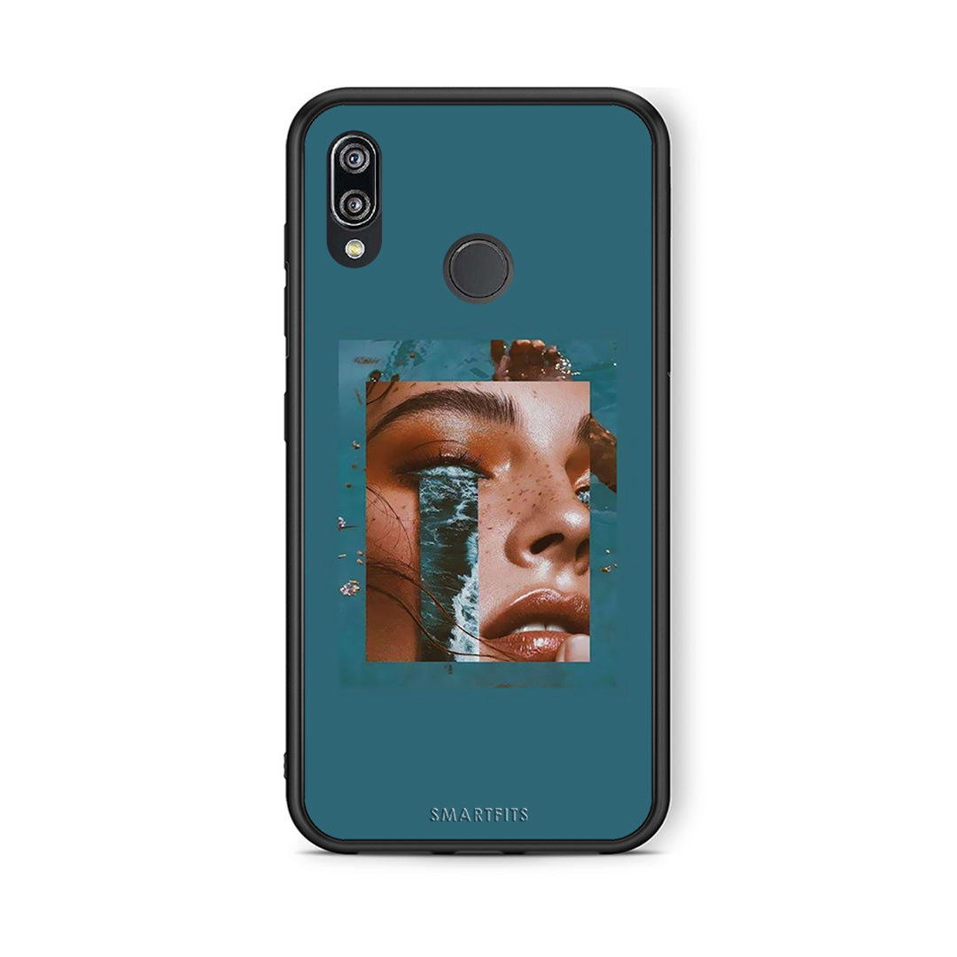 Huawei P20 Lite Cry An Ocean θήκη από τη Smartfits με σχέδιο στο πίσω μέρος και μαύρο περίβλημα | Smartphone case with colorful back and black bezels by Smartfits