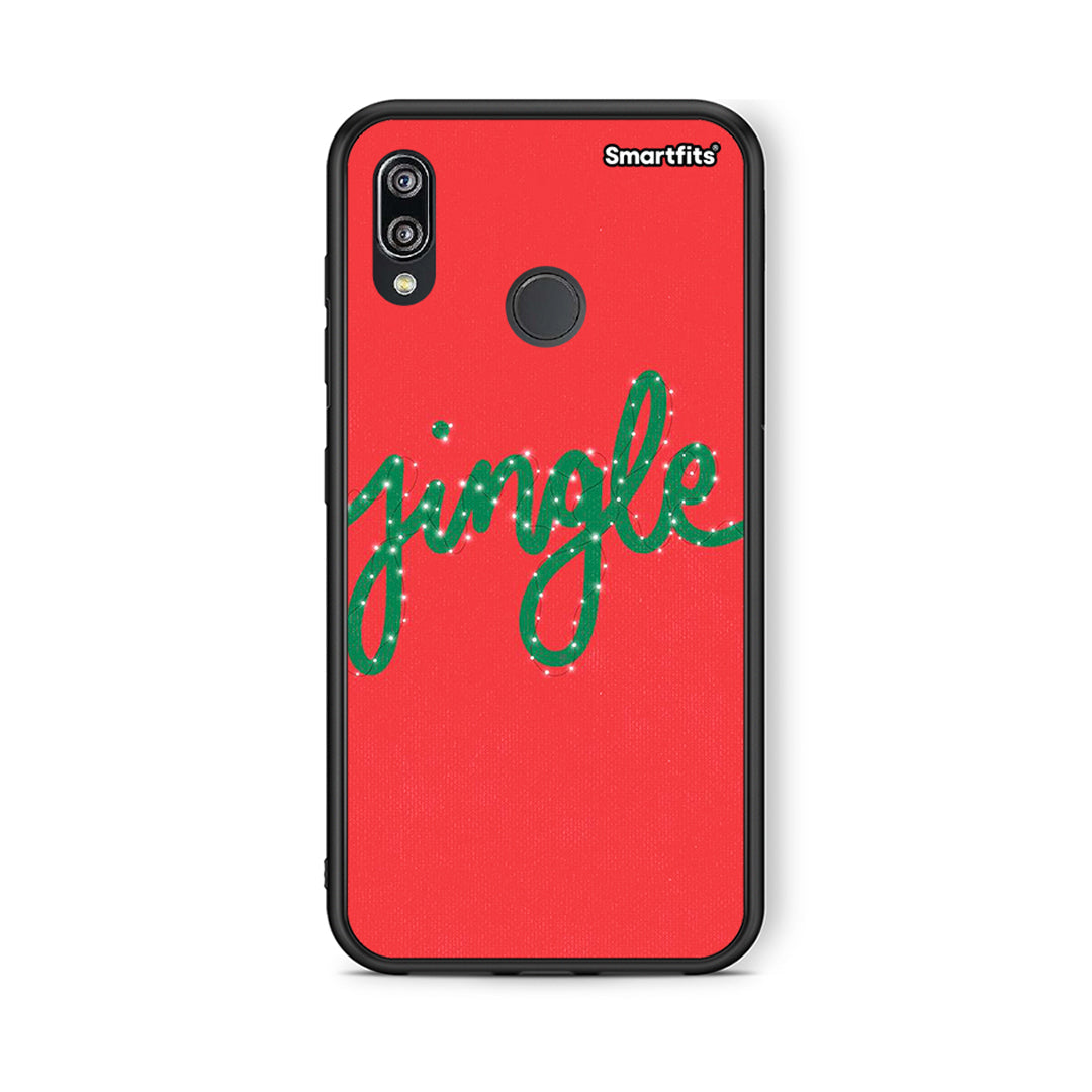 Huawei P20 Lite Jingle Xmas θήκη από τη Smartfits με σχέδιο στο πίσω μέρος και μαύρο περίβλημα | Smartphone case with colorful back and black bezels by Smartfits