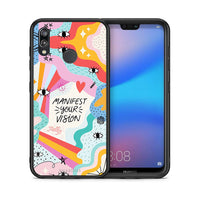 Thumbnail for Θήκη Huawei P20 Lite Manifest Your Vision από τη Smartfits με σχέδιο στο πίσω μέρος και μαύρο περίβλημα | Huawei P20 Lite Manifest Your Vision case with colorful back and black bezels