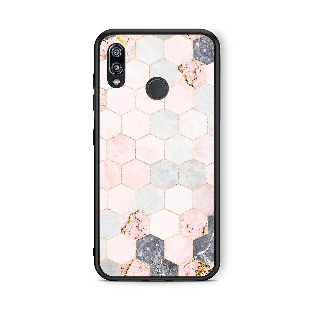 4 - Huawei P20 Lite Hexagon Pink Marble case, cover, bumper