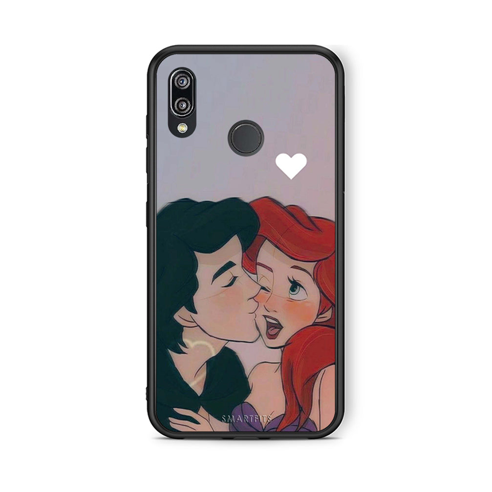 Huawei P20 Lite Mermaid Love Θήκη Αγίου Βαλεντίνου από τη Smartfits με σχέδιο στο πίσω μέρος και μαύρο περίβλημα | Smartphone case with colorful back and black bezels by Smartfits