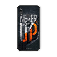 Thumbnail for Huawei P20 Lite Never Give Up Θήκη Αγίου Βαλεντίνου από τη Smartfits με σχέδιο στο πίσω μέρος και μαύρο περίβλημα | Smartphone case with colorful back and black bezels by Smartfits