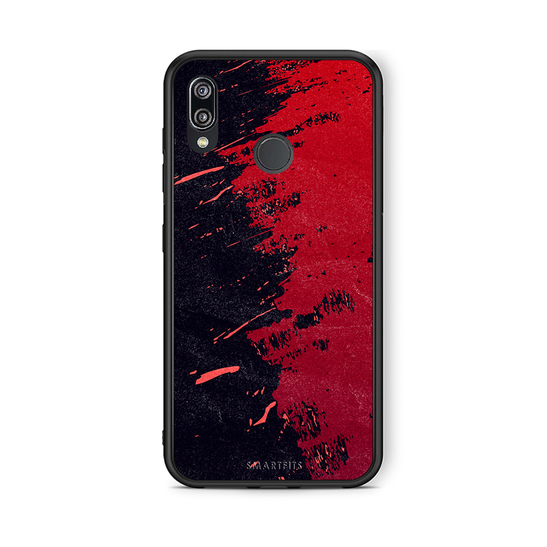 Huawei P20 Lite Red Paint Θήκη Αγίου Βαλεντίνου από τη Smartfits με σχέδιο στο πίσω μέρος και μαύρο περίβλημα | Smartphone case with colorful back and black bezels by Smartfits