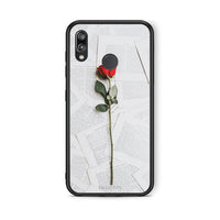 Thumbnail for Huawei P20 Lite Red Rose θήκη από τη Smartfits με σχέδιο στο πίσω μέρος και μαύρο περίβλημα | Smartphone case with colorful back and black bezels by Smartfits