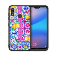 Thumbnail for Θήκη Huawei P20 Lite Retro Spring από τη Smartfits με σχέδιο στο πίσω μέρος και μαύρο περίβλημα | Huawei P20 Lite Retro Spring case with colorful back and black bezels