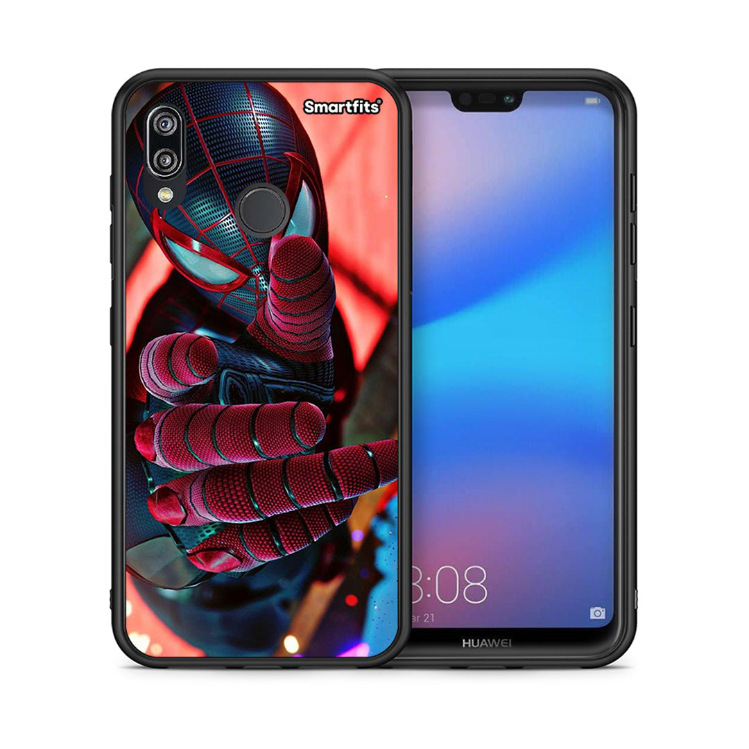 Θήκη Huawei P20 Lite Spider Hand από τη Smartfits με σχέδιο στο πίσω μέρος και μαύρο περίβλημα | Huawei P20 Lite Spider Hand case with colorful back and black bezels