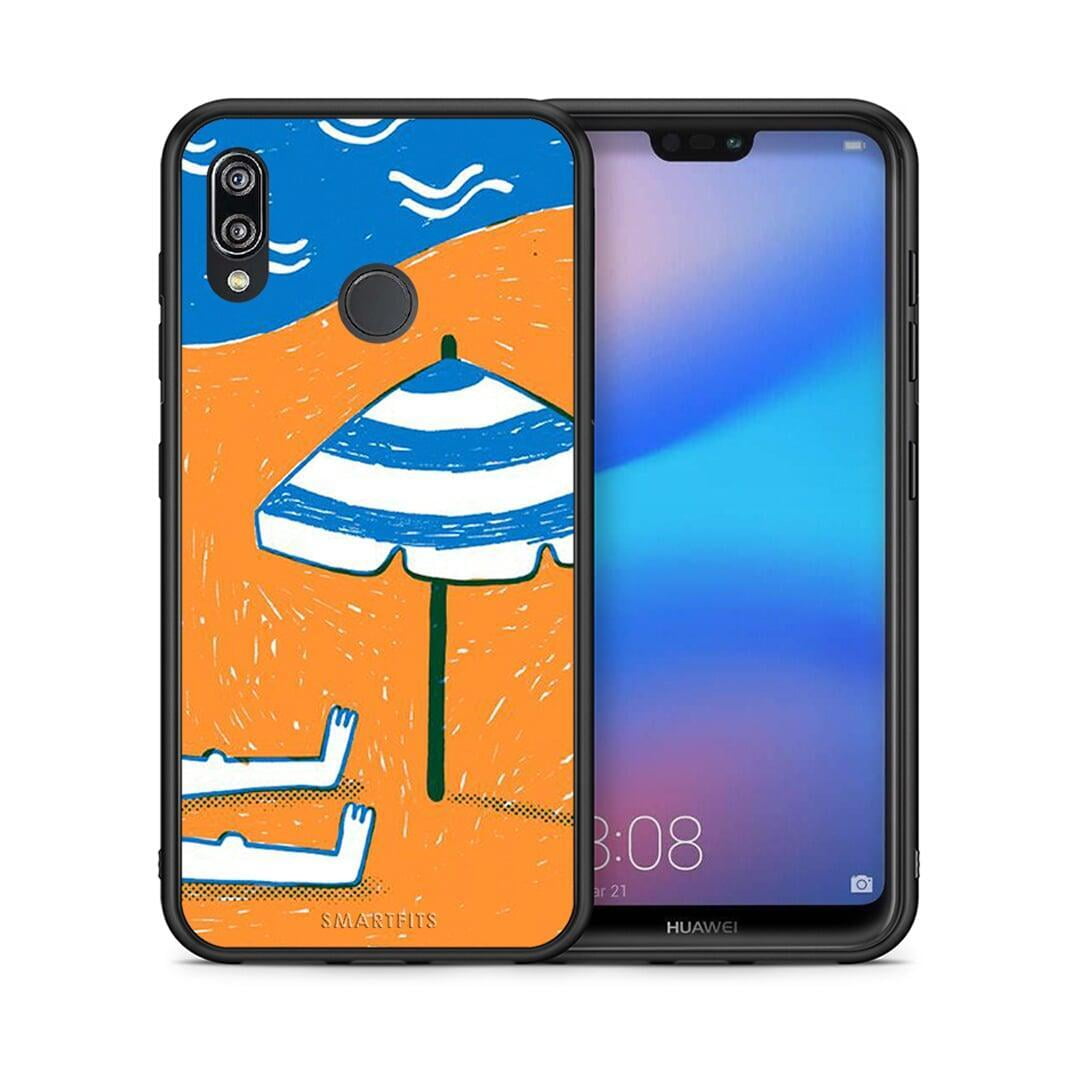 Θήκη Huawei P20 Lite Summering από τη Smartfits με σχέδιο στο πίσω μέρος και μαύρο περίβλημα | Huawei P20 Lite Summering case with colorful back and black bezels