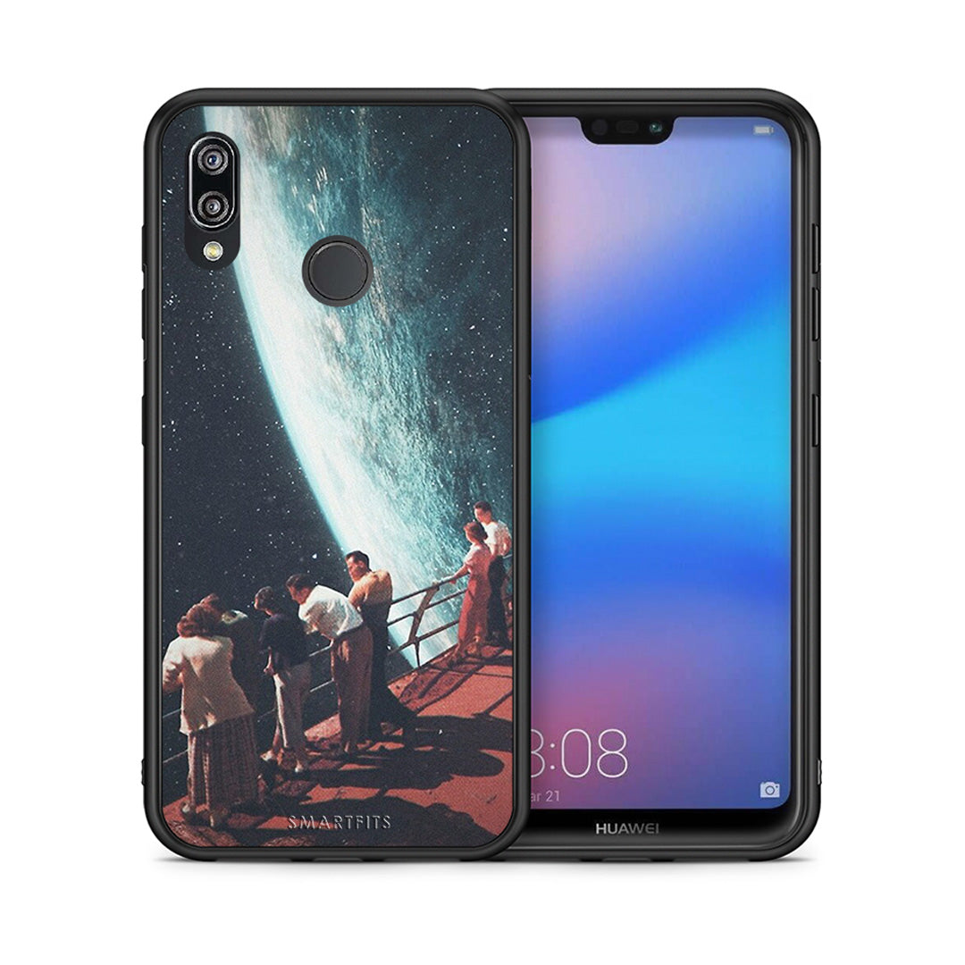 Θήκη Huawei P20 Lite Surreal View από τη Smartfits με σχέδιο στο πίσω μέρος και μαύρο περίβλημα | Huawei P20 Lite Surreal View case with colorful back and black bezels