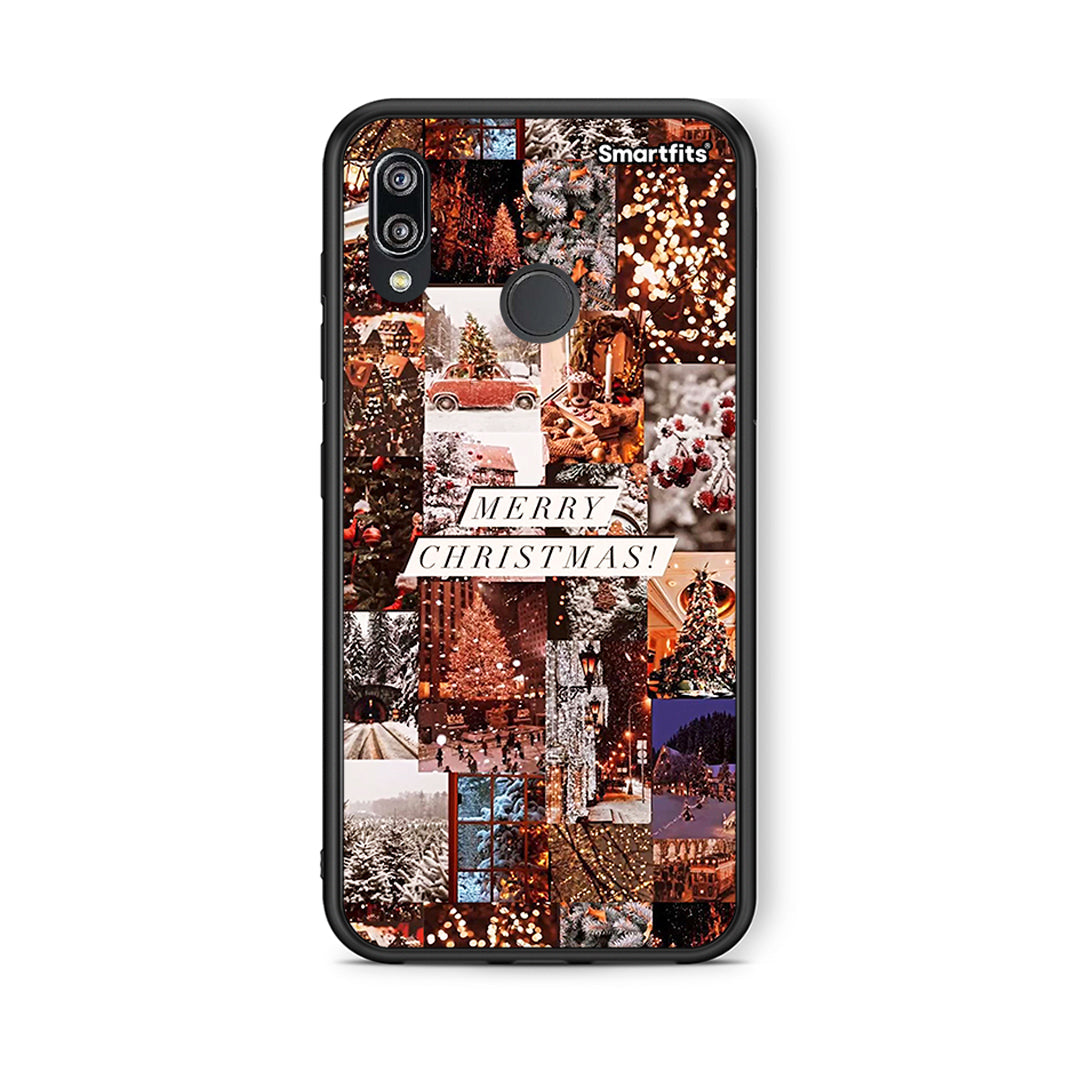 Huawei P20 Lite Xmas Collage θήκη από τη Smartfits με σχέδιο στο πίσω μέρος και μαύρο περίβλημα | Smartphone case with colorful back and black bezels by Smartfits