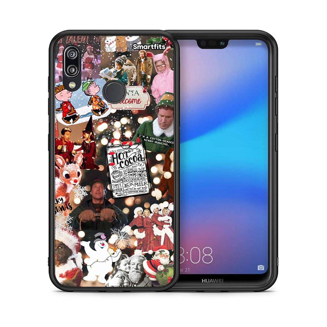 Θήκη Huawei P20 Lite Xmas Movies από τη Smartfits με σχέδιο στο πίσω μέρος και μαύρο περίβλημα | Huawei P20 Lite Xmas Movies case with colorful back and black bezels