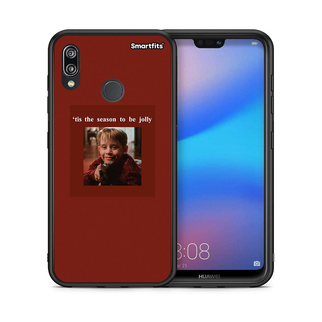 Θήκη Huawei P20 Lite Xmas Ultimate Spirit από τη Smartfits με σχέδιο στο πίσω μέρος και μαύρο περίβλημα | Huawei P20 Lite Xmas Ultimate Spirit case with colorful back and black bezels