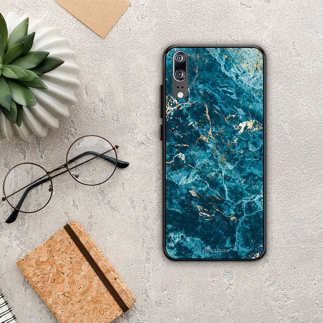 Marble Blue - Huawei P20 case
