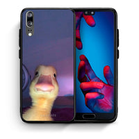 Thumbnail for Θήκη Huawei P20 Meme Duck από τη Smartfits με σχέδιο στο πίσω μέρος και μαύρο περίβλημα | Huawei P20 Meme Duck case with colorful back and black bezels