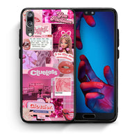 Thumbnail for Θήκη Αγίου Βαλεντίνου Huawei P20 Pink Love από τη Smartfits με σχέδιο στο πίσω μέρος και μαύρο περίβλημα | Huawei P20 Pink Love case with colorful back and black bezels