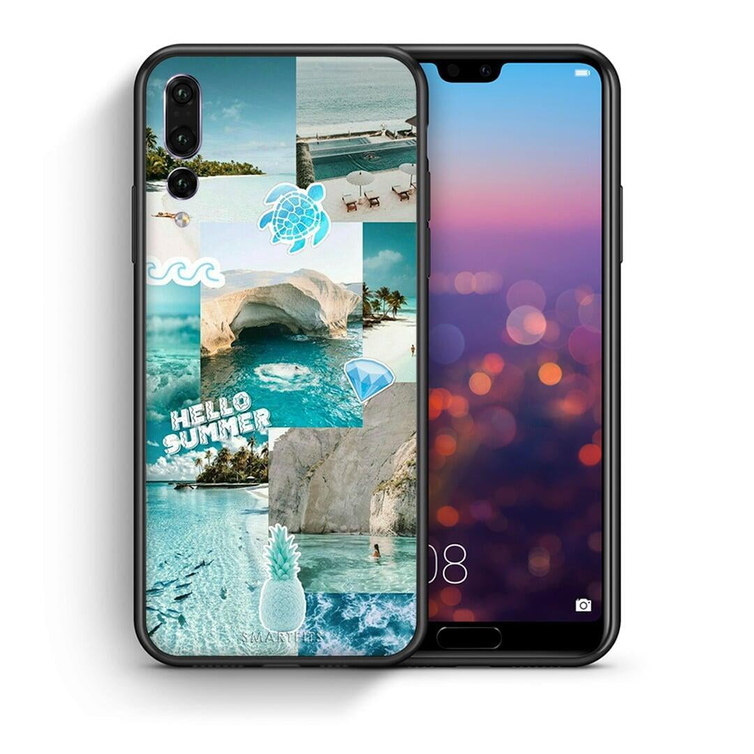 Θήκη Huawei P20 Pro Aesthetic Summer από τη Smartfits με σχέδιο στο πίσω μέρος και μαύρο περίβλημα | Huawei P20 Pro Aesthetic Summer case with colorful back and black bezels