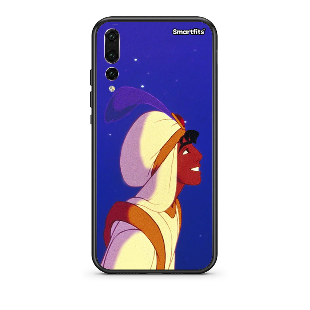 huawei p20 pro Alladin And Jasmine Love 1 θήκη από τη Smartfits με σχέδιο στο πίσω μέρος και μαύρο περίβλημα | Smartphone case with colorful back and black bezels by Smartfits