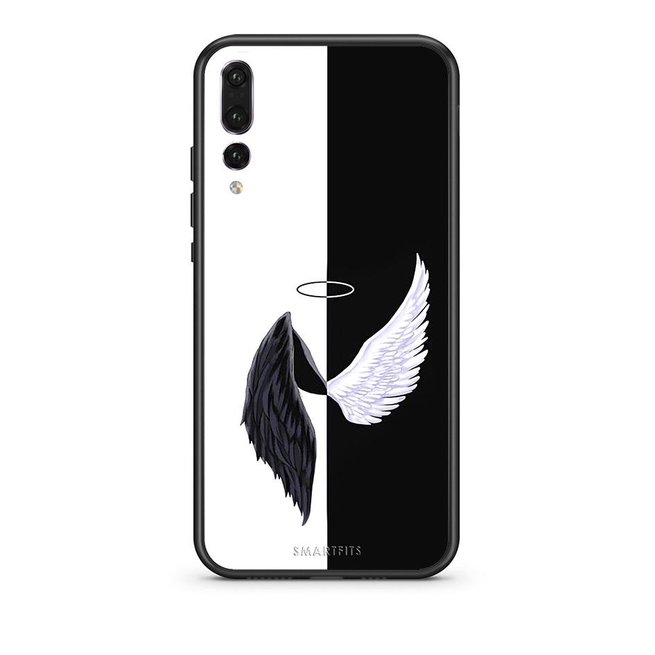 huawei p20 pro Angels Demons θήκη από τη Smartfits με σχέδιο στο πίσω μέρος και μαύρο περίβλημα | Smartphone case with colorful back and black bezels by Smartfits
