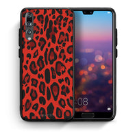 Thumbnail for Θήκη Huawei P20 Pro Red Leopard Animal από τη Smartfits με σχέδιο στο πίσω μέρος και μαύρο περίβλημα | Huawei P20 Pro Red Leopard Animal case with colorful back and black bezels