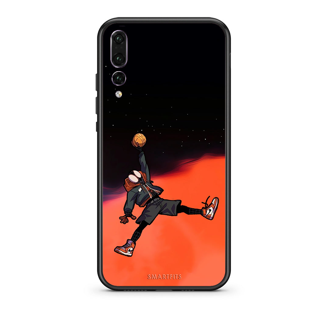 huawei p20 pro Basketball Hero θήκη από τη Smartfits με σχέδιο στο πίσω μέρος και μαύρο περίβλημα | Smartphone case with colorful back and black bezels by Smartfits