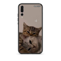 Thumbnail for huawei p20 pro Cats In Love Θήκη από τη Smartfits με σχέδιο στο πίσω μέρος και μαύρο περίβλημα | Smartphone case with colorful back and black bezels by Smartfits