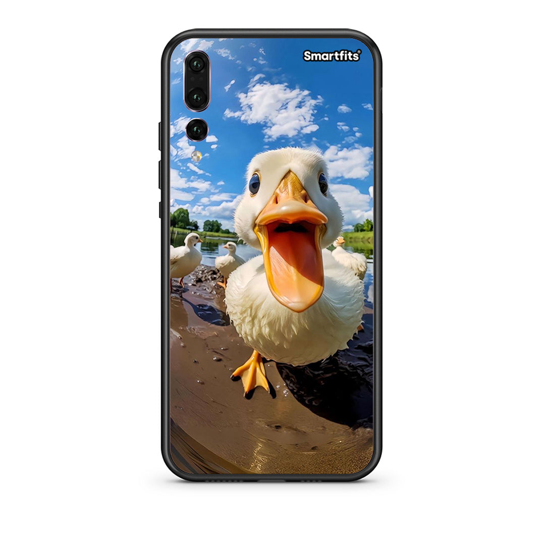 huawei p20 pro Duck Face θήκη από τη Smartfits με σχέδιο στο πίσω μέρος και μαύρο περίβλημα | Smartphone case with colorful back and black bezels by Smartfits