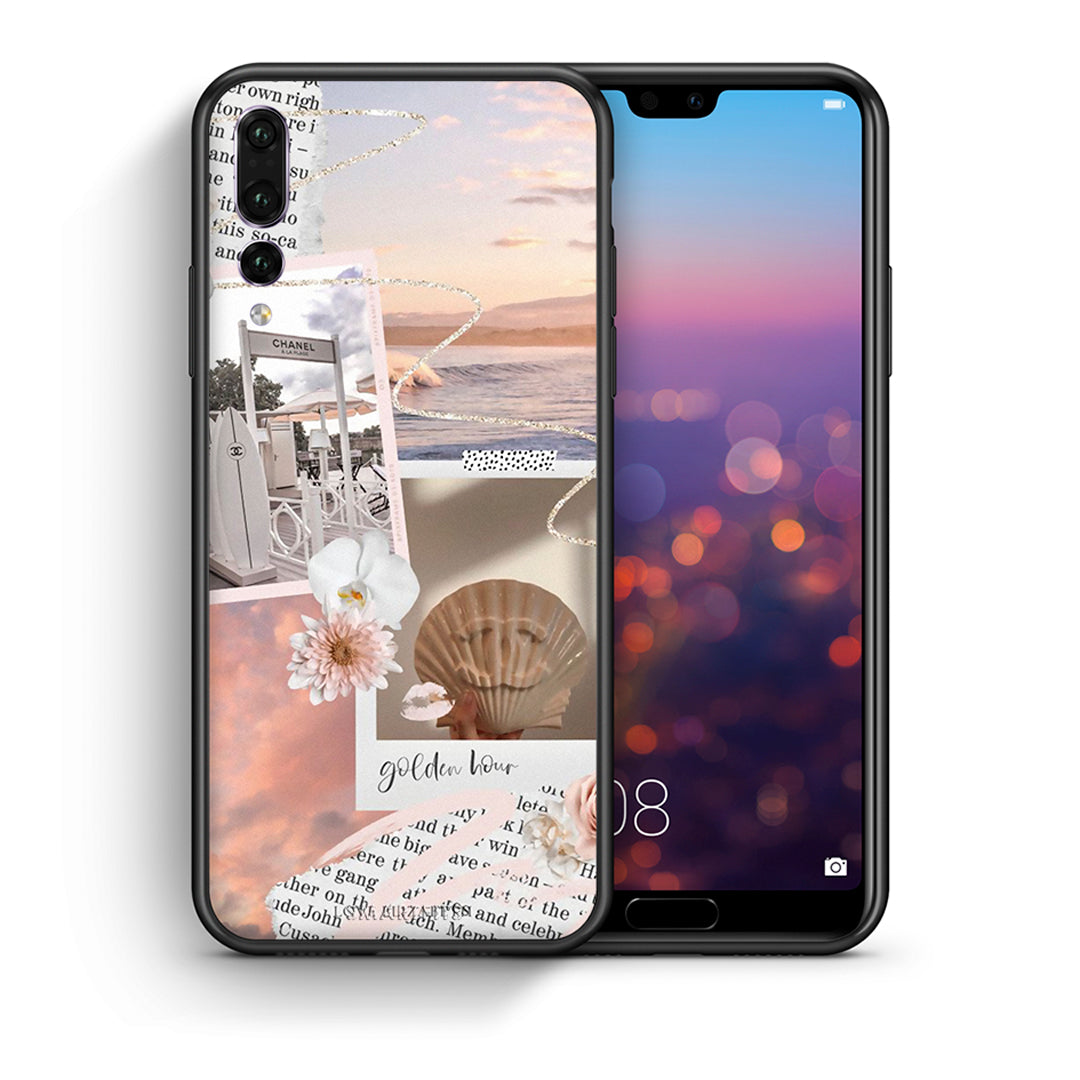 Θήκη Αγίου Βαλεντίνου Huawei P20 Pro Golden Hour από τη Smartfits με σχέδιο στο πίσω μέρος και μαύρο περίβλημα | Huawei P20 Pro Golden Hour case with colorful back and black bezels