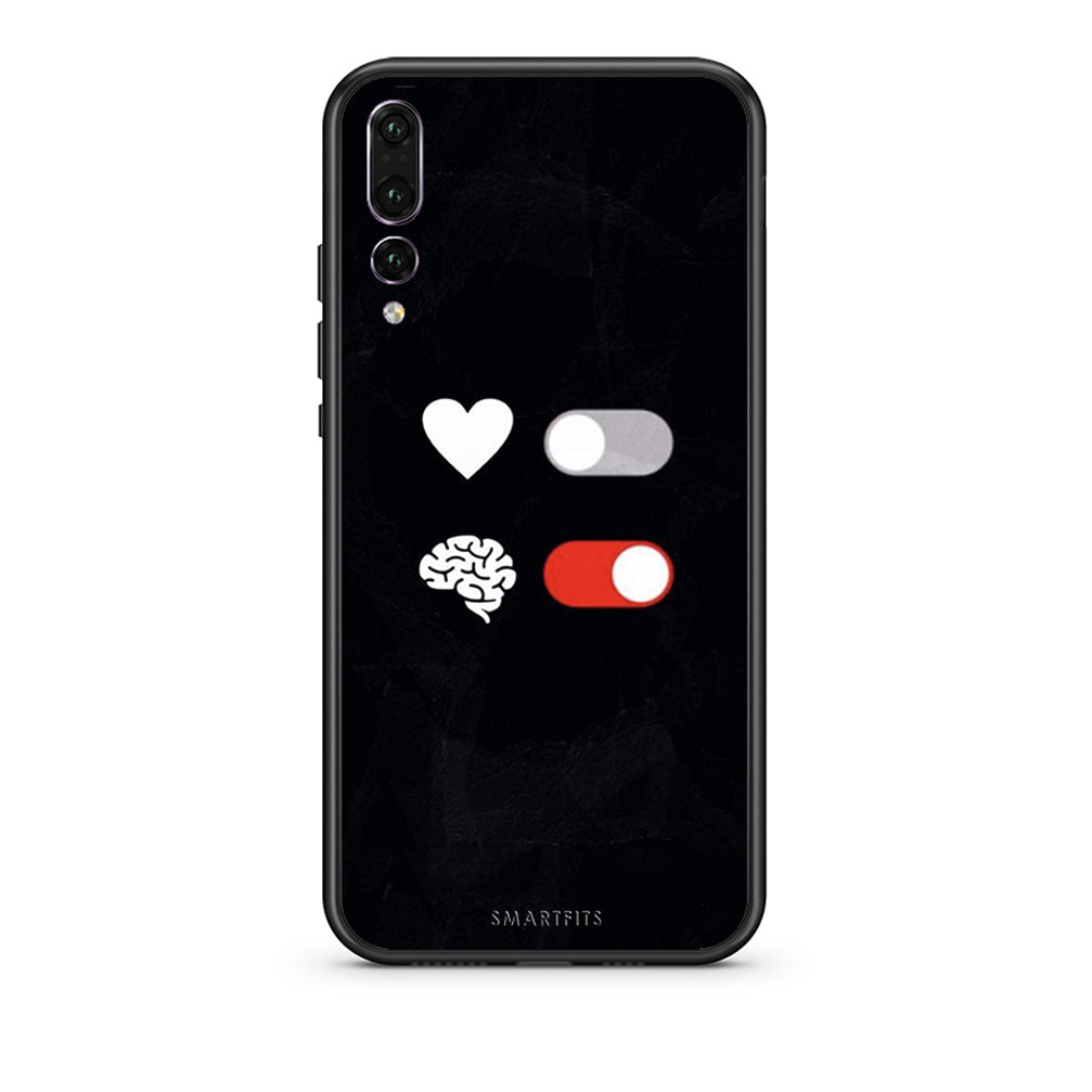 huawei p20 pro Heart Vs Brain Θήκη Αγίου Βαλεντίνου από τη Smartfits με σχέδιο στο πίσω μέρος και μαύρο περίβλημα | Smartphone case with colorful back and black bezels by Smartfits