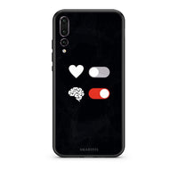 Thumbnail for huawei p20 pro Heart Vs Brain Θήκη Αγίου Βαλεντίνου από τη Smartfits με σχέδιο στο πίσω μέρος και μαύρο περίβλημα | Smartphone case with colorful back and black bezels by Smartfits