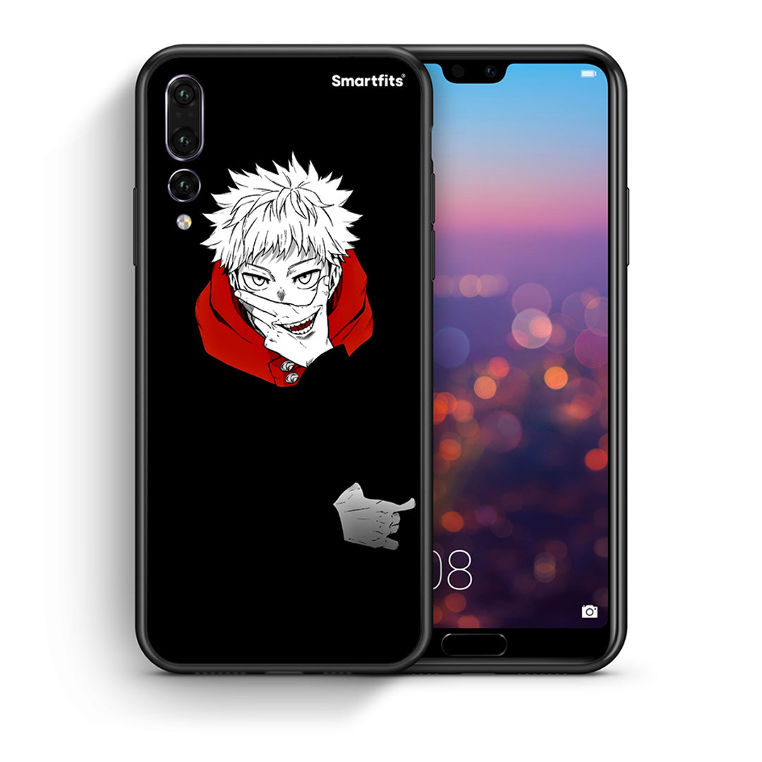 Θήκη Huawei P20 Pro Itadori Anime από τη Smartfits με σχέδιο στο πίσω μέρος και μαύρο περίβλημα | Huawei P20 Pro Itadori Anime case with colorful back and black bezels