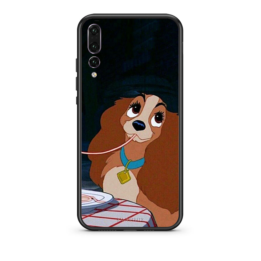 huawei p20 pro Lady And Tramp 2 Θήκη Αγίου Βαλεντίνου από τη Smartfits με σχέδιο στο πίσω μέρος και μαύρο περίβλημα | Smartphone case with colorful back and black bezels by Smartfits