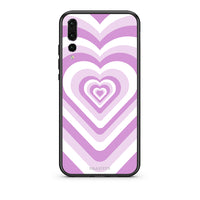 Thumbnail for huawei p20 pro Lilac Hearts θήκη από τη Smartfits με σχέδιο στο πίσω μέρος και μαύρο περίβλημα | Smartphone case with colorful back and black bezels by Smartfits