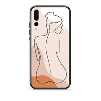 Thumbnail for huawei p20 pro LineArt Woman θήκη από τη Smartfits με σχέδιο στο πίσω μέρος και μαύρο περίβλημα | Smartphone case with colorful back and black bezels by Smartfits