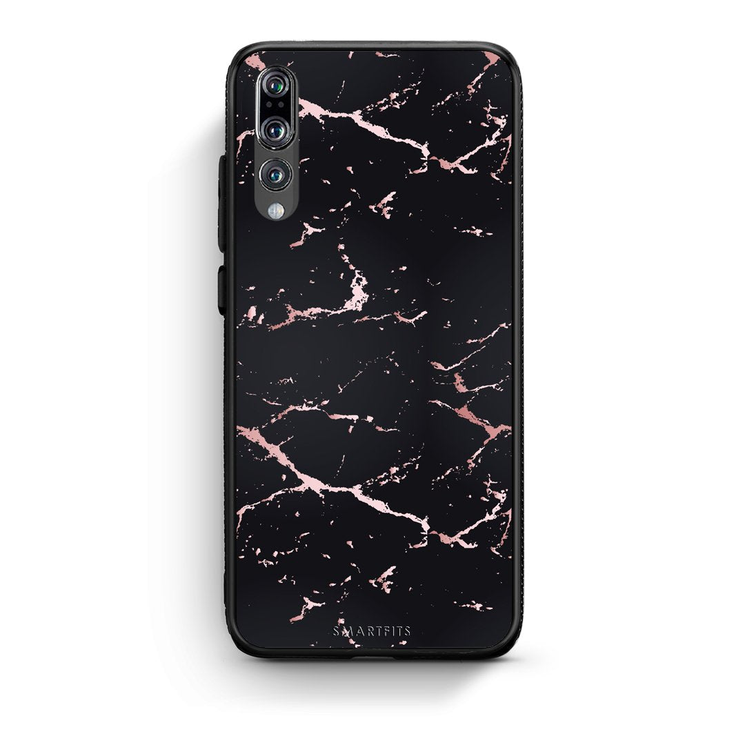 4 - huawei p20 pro Black Rosegold Marble case, cover, bumper