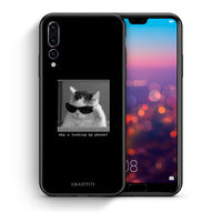 Thumbnail for Θήκη Huawei P20 Pro Meme Cat από τη Smartfits με σχέδιο στο πίσω μέρος και μαύρο περίβλημα | Huawei P20 Pro Meme Cat case with colorful back and black bezels