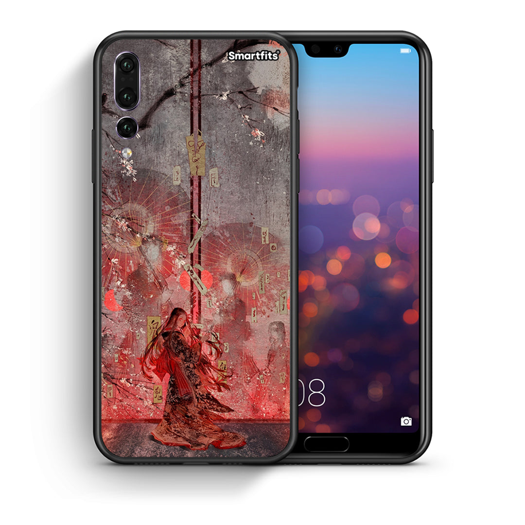 Θήκη Huawei P20 Pro Nezuko Kamado από τη Smartfits με σχέδιο στο πίσω μέρος και μαύρο περίβλημα | Huawei P20 Pro Nezuko Kamado case with colorful back and black bezels