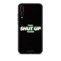 Thumbnail for huawei p20 pro OMG ShutUp θήκη από τη Smartfits με σχέδιο στο πίσω μέρος και μαύρο περίβλημα | Smartphone case with colorful back and black bezels by Smartfits