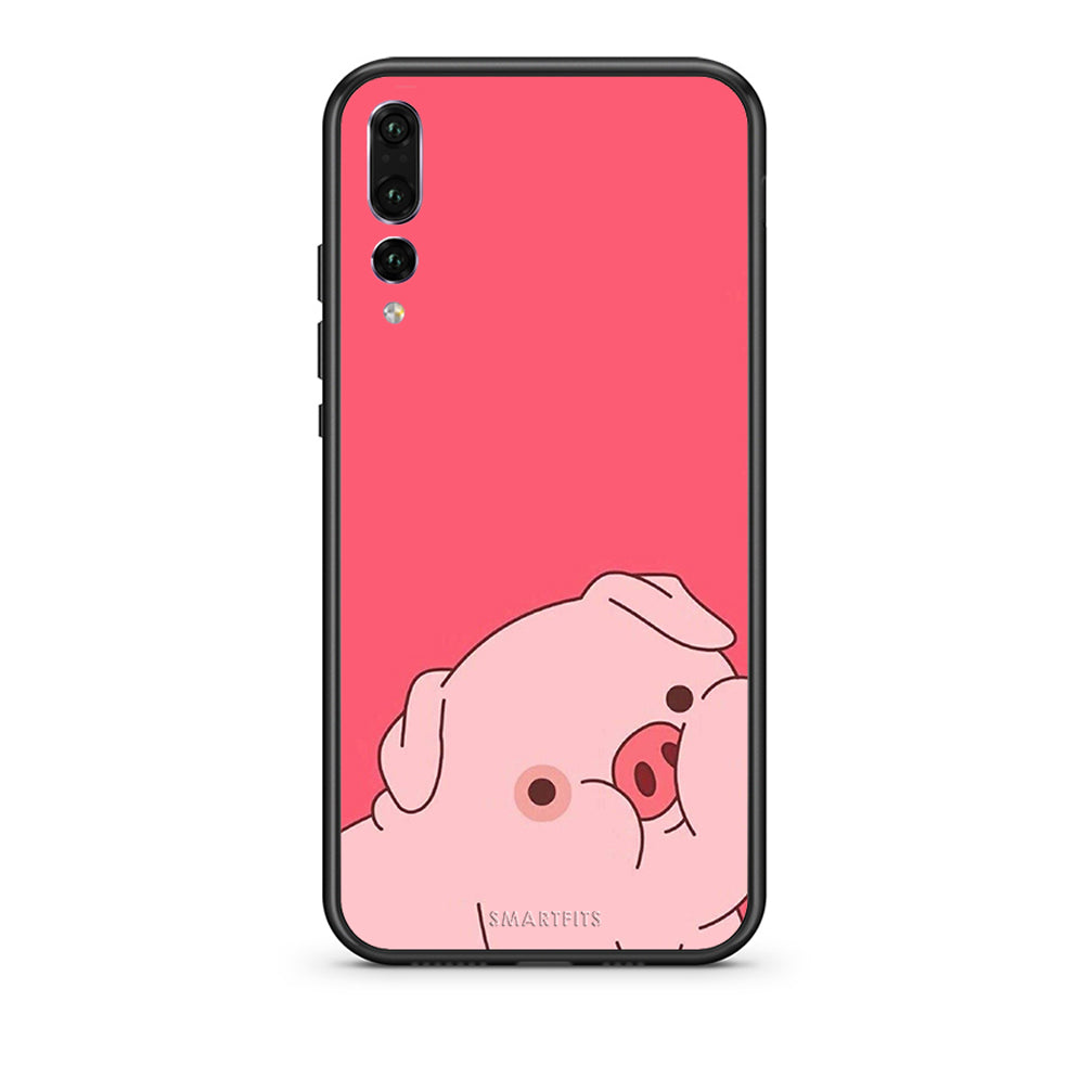 huawei p20 pro Pig Love 1 Θήκη Αγίου Βαλεντίνου από τη Smartfits με σχέδιο στο πίσω μέρος και μαύρο περίβλημα | Smartphone case with colorful back and black bezels by Smartfits