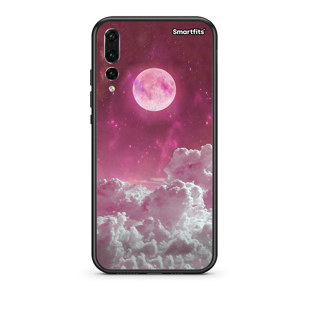 huawei p20 pro Pink Moon Θήκη από τη Smartfits με σχέδιο στο πίσω μέρος και μαύρο περίβλημα | Smartphone case with colorful back and black bezels by Smartfits