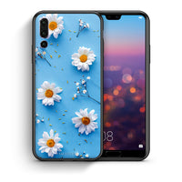 Thumbnail for Θήκη Huawei P20 Pro Real Daisies από τη Smartfits με σχέδιο στο πίσω μέρος και μαύρο περίβλημα | Huawei P20 Pro Real Daisies case with colorful back and black bezels