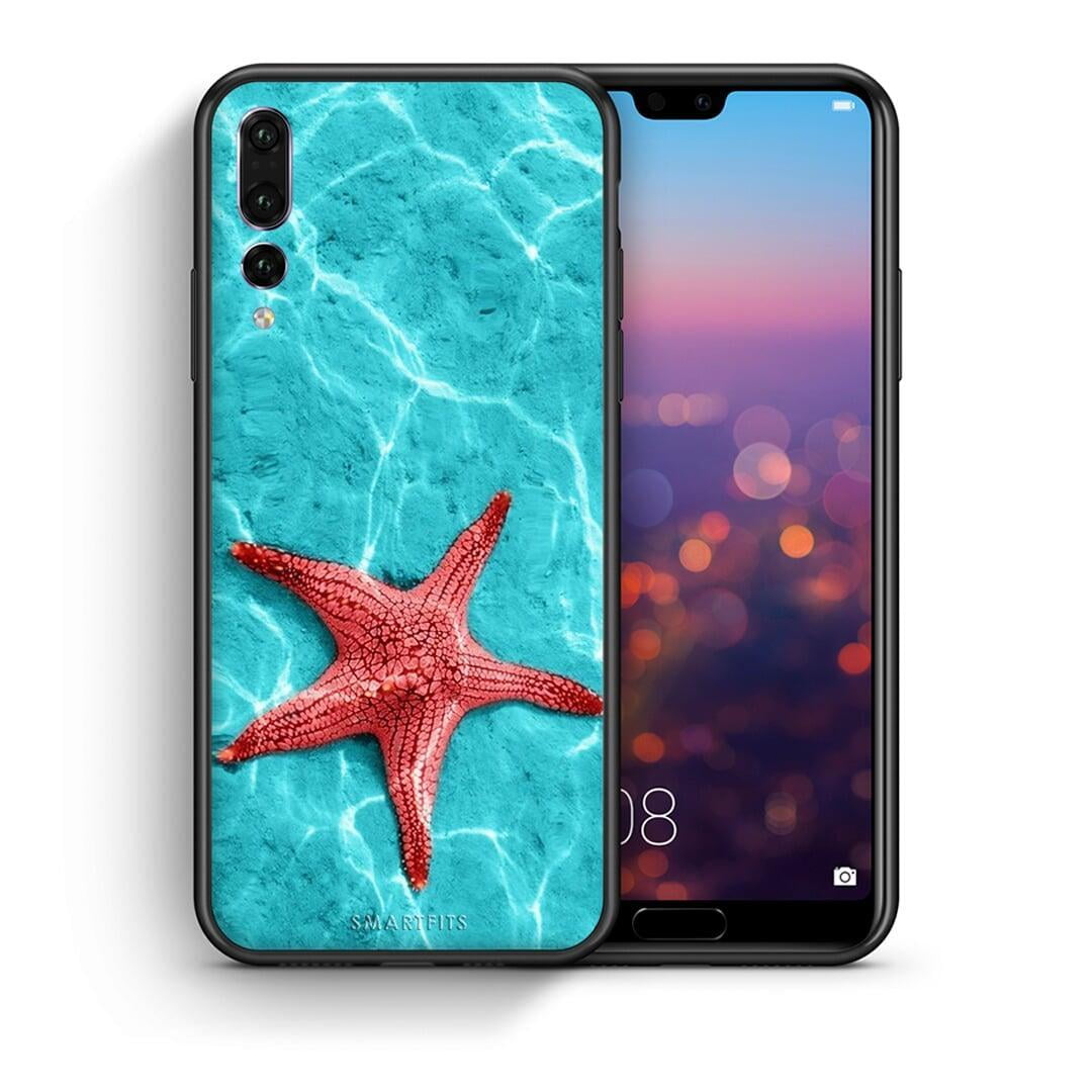 Θήκη Huawei P20 Pro Red Starfish από τη Smartfits με σχέδιο στο πίσω μέρος και μαύρο περίβλημα | Huawei P20 Pro Red Starfish case with colorful back and black bezels