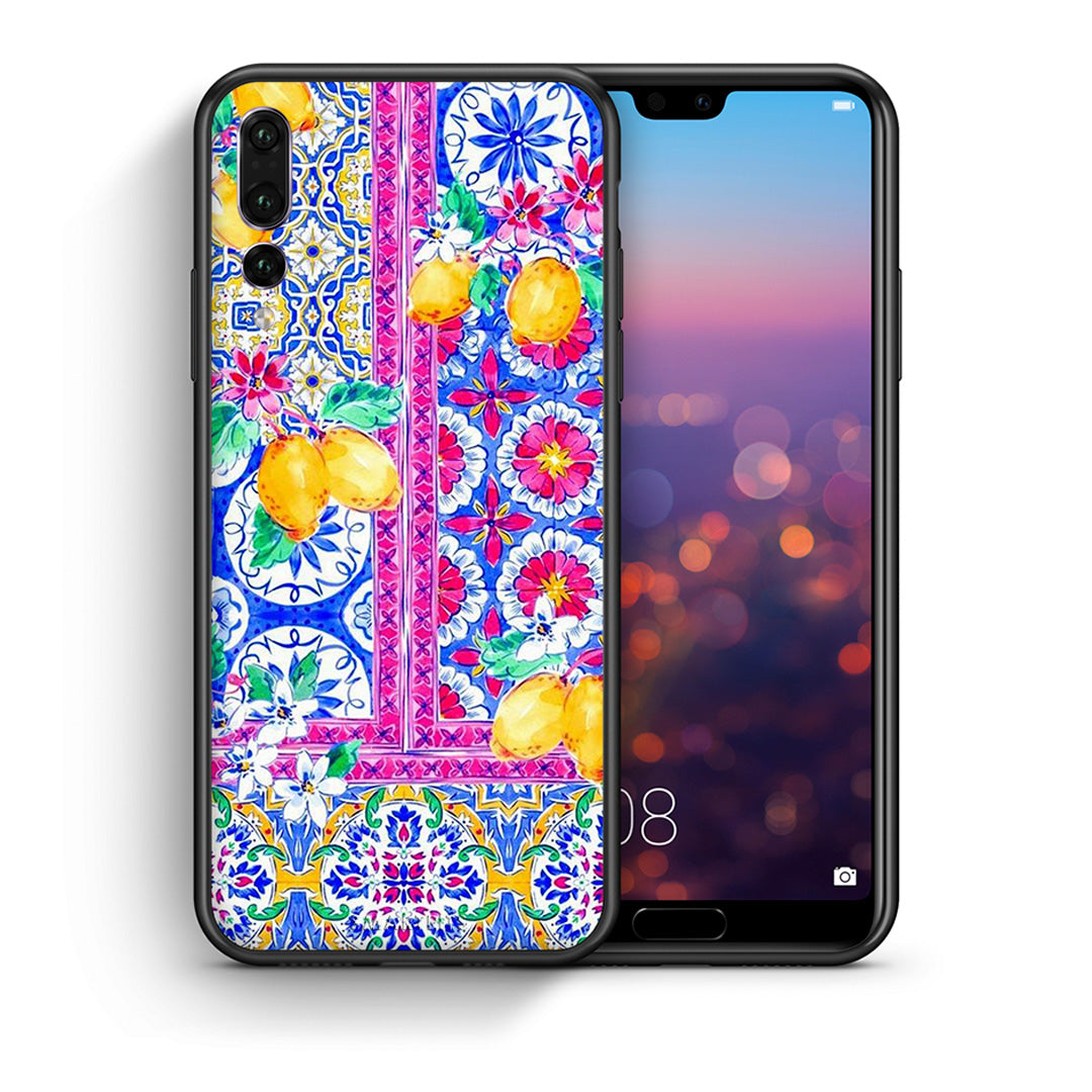 Θήκη Huawei P20 Pro Retro Spring από τη Smartfits με σχέδιο στο πίσω μέρος και μαύρο περίβλημα | Huawei P20 Pro Retro Spring case with colorful back and black bezels