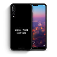 Thumbnail for Θήκη Huawei P20 Pro Salute από τη Smartfits με σχέδιο στο πίσω μέρος και μαύρο περίβλημα | Huawei P20 Pro Salute case with colorful back and black bezels
