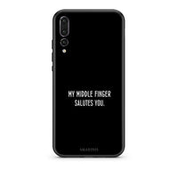 Thumbnail for huawei p20 pro Salute θήκη από τη Smartfits με σχέδιο στο πίσω μέρος και μαύρο περίβλημα | Smartphone case with colorful back and black bezels by Smartfits