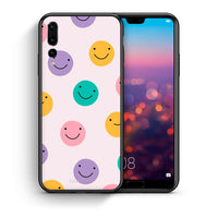 Thumbnail for Θήκη Huawei P20 Pro Smiley Faces από τη Smartfits με σχέδιο στο πίσω μέρος και μαύρο περίβλημα | Huawei P20 Pro Smiley Faces case with colorful back and black bezels