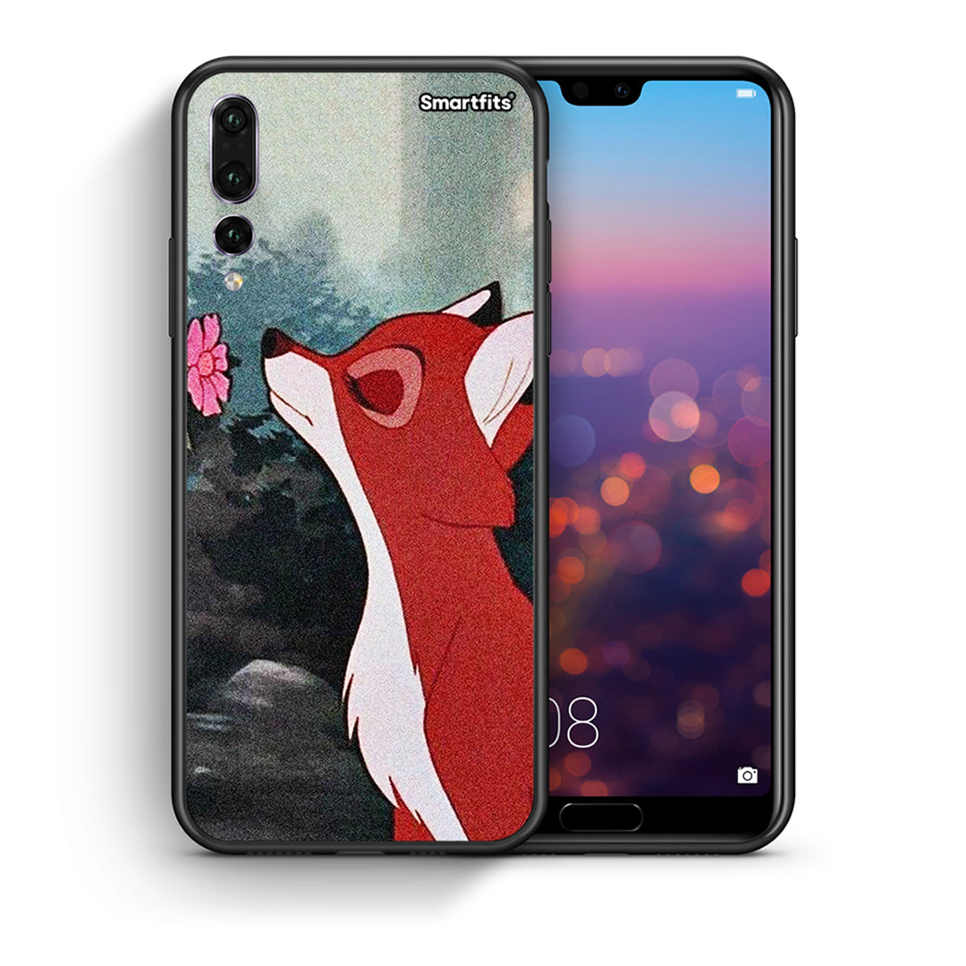 Θήκη Huawei P20 Pro Tod And Vixey Love 2 από τη Smartfits με σχέδιο στο πίσω μέρος και μαύρο περίβλημα | Huawei P20 Pro Tod And Vixey Love 2 case with colorful back and black bezels